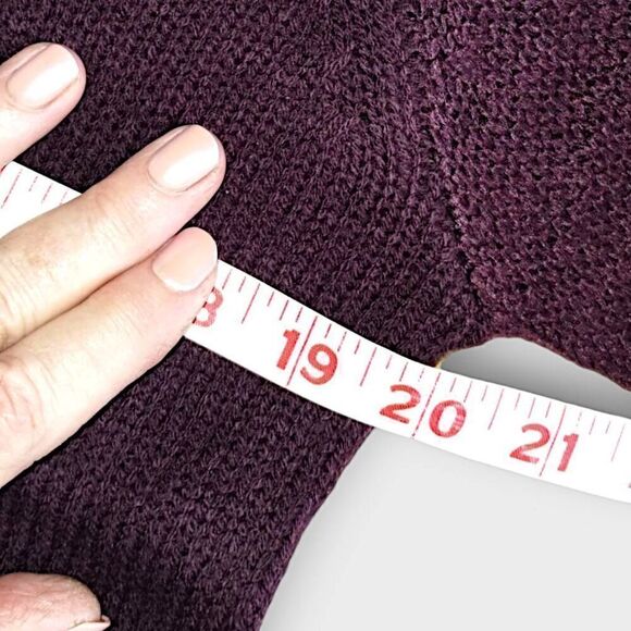 AB Studio Womens Sweater Sz Small Black Burgundy Cowl Neck NWT Mohair Acrylic - Picture 8 of 9